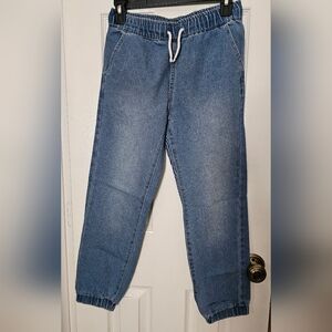 Forever 21 Girls Drawstring Denim Joggers